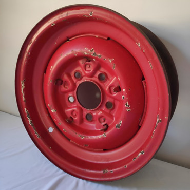 Roda Ford Aro 16\' Pick Up F100 - F1 Com Grampo De Calota Vermelho Roda Ford Aro 16\' P...