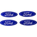 Adesivo Emblema Ford Azul Oval Sem Resina 71mm X 26mm