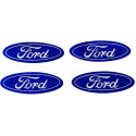 Adesivo Emblema Ford Azul Oval Sem Resina 71mm X 26mm